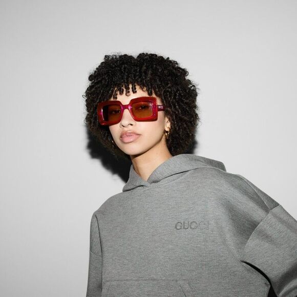 NEW Gucci GG1718S 003 Green Women Square Sunglasses GG 1718S - Picture 11 of 13